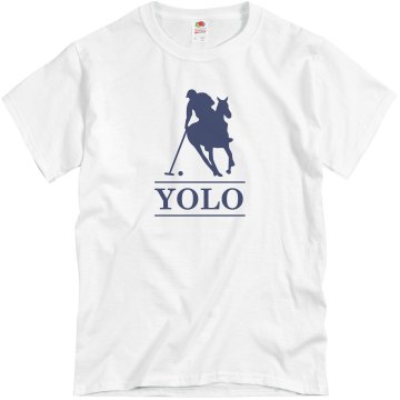 YOLO Polo Unisex Basic Gildan Heavy Cotton Crew Neck Tee