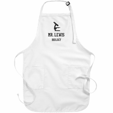 Biology Teach Apron Basic White Apron