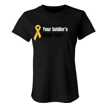 Custom Military Tee Junior Fit Bella Sheer Longer Length Rib Tee
