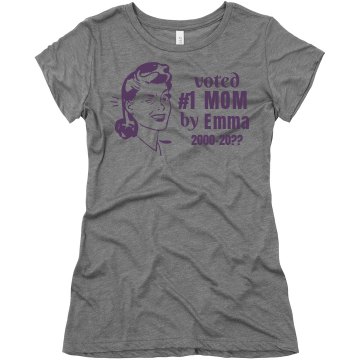 Voted #1 Mom Junior Fit Bella Sheer Longer Length Scoopneck Tee