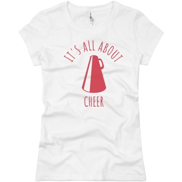 It's All About Cheer Junior Fit Basic Bella Favorite Tee