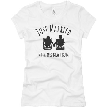 Mr & Mrs Beach Bum Junior Fit Basic Bella Favorite Tee