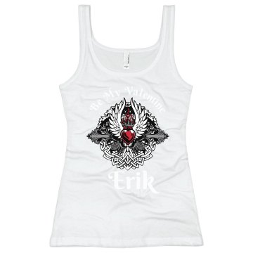 Valentine's Day with Erik Junior Fit Bella Sheer Longer Length Rib Tank Top