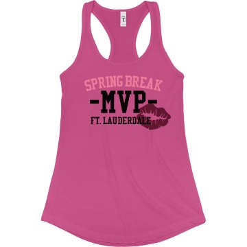 Spring Break MVP Junior Fit Bella Sheer Longer Length Rib Racerback Tank Top