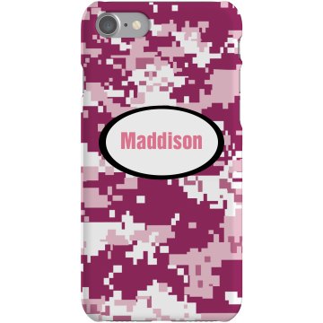 Custom Camo iPhone Case Plastic iPhone 5 Case White 