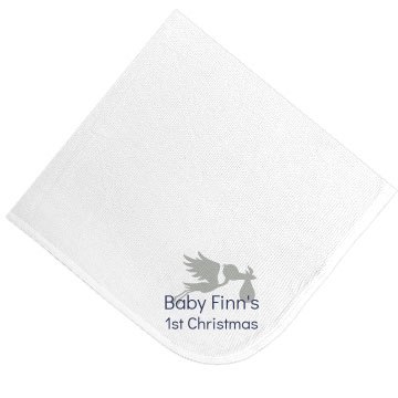Baby's 1st Christmas Infant Rabbit Skins Thermal Blanket