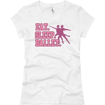 Eat Sleep Ballet Junior Fit Basic Bella Favorite Tee