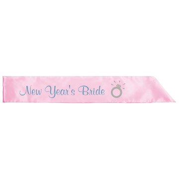New Year's Bride Adult Satin Party Sash