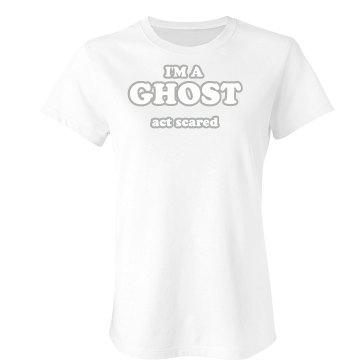 I'm A Ghost Junior Fit Bella Crewneck Jersey Tee
