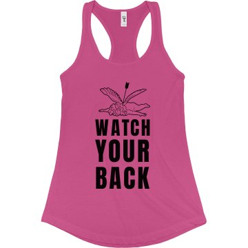 Watch Your Back Junior Fit Bella Sheer Longer Length Rib Racerback Tank Top