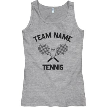Girls Tennis Tank Junior Fit Bella Sheer Longer Length Rib Tank Top