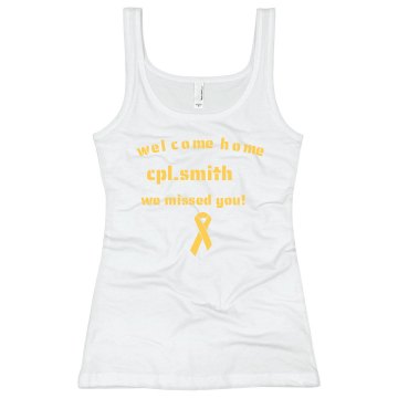 Welcome Home! Junior Fit Bella Longer Length 1x1 Rib Tank Top