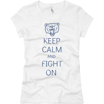 Keep Calm School Mascot Junior Fit Basic Bella Favorite Tee