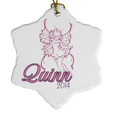 Fairy Princess ornament Porcelain Snowflake Ornament