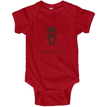 Custom Bear One Piece Infant Rabbit Skins Lap Shoulder Creeper