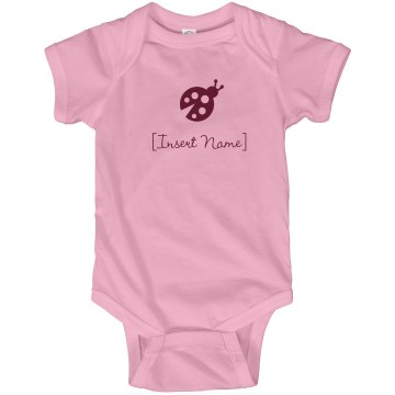 Custom Ladybug One Piece Infant Rabbit Skins Lap Shoulder Creeper