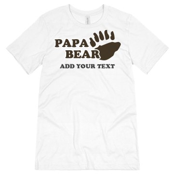 Papa Bear Unisex Basic Gildan Heavy Cotton Crew Neck Tee