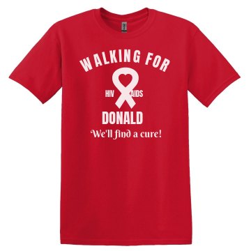 AIDS Walk For Donald Unisex Gildan Heavy Cotton Crew Neck Tee