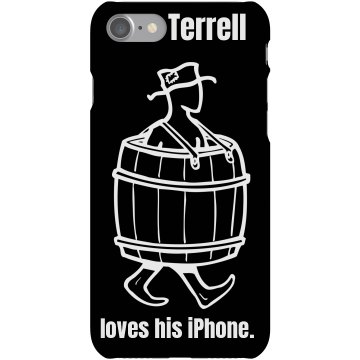 Terrell Loves His iPhone Plastic iPhone 5 Case Black