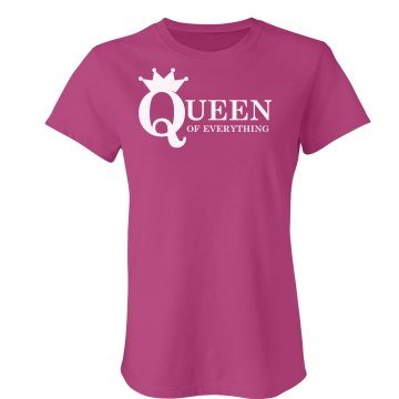 Queen Of Everything Tee Junior Fit Bella Sheer Longer Length Rib Tee