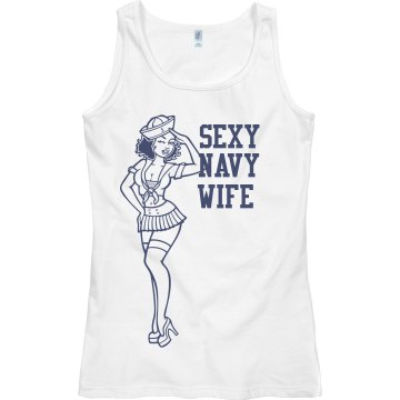 Sexy Navy Wife Junior Fit Basic Bella Favorite Tee