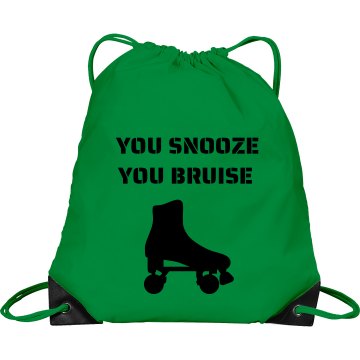 Snooze N Bruise Derby Bag Port & Company Drawstring Cinch Bag