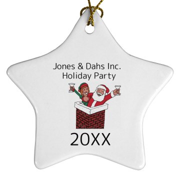 Holiday Party Ornament Porcelain Star Ornament
