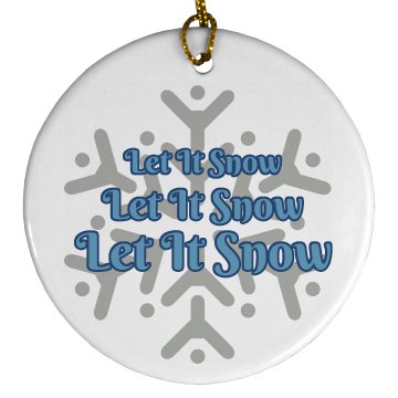 Let It Snow Plastic Ball Ornament