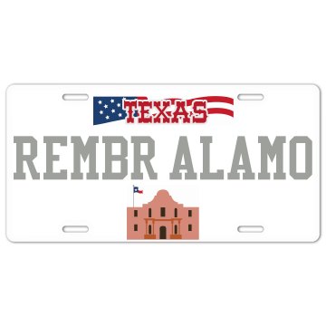 Alamo License Plate License Plate