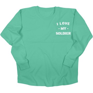 I Love My Marine Triblend Junior Fit Bella Triblend Tee