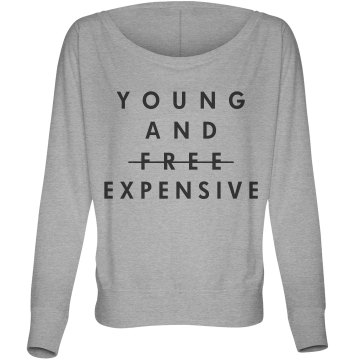 Young and Expensive Misses Bella Flowy Lightweight Relaxed Dolman Tee