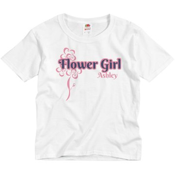 Flower Girl Ashley Youth Basic Gildan Ultra Cotton Crew Neck Tee