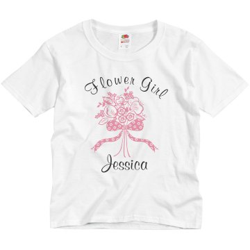 Flower Girl Jessica Youth Bella Girl 1x1 Rib Cap Sleeve Tee