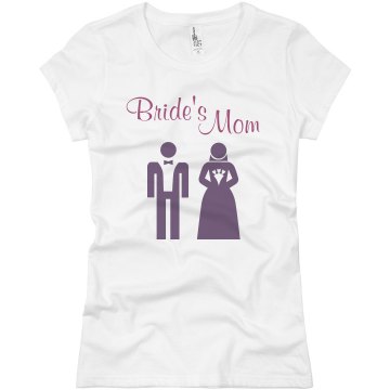 Bride's Mom Couple Junior Fit Basic Bella Favorite Tee