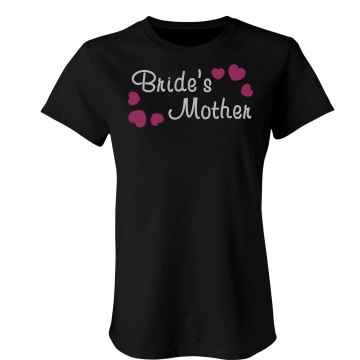 Bride's Mother Rhinestone Junior Fit Bella Sheer Longer Length Rib Tee