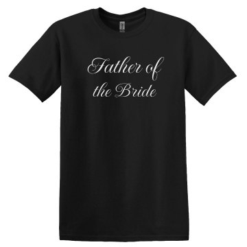 Bride's Father Script Unisex Gildan Heavy Cotton Crew Neck Tee