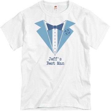 Jeff's Best Man Tuxedo Unisex Basic Gildan Heavy Cotton Crew Neck Tee