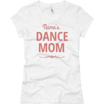 Dance Mom Heart Junior Fit Basic Bella Favorite Tee