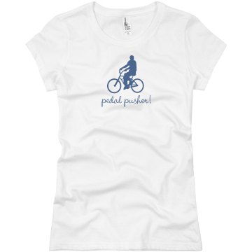 Pedal Pusher Bike Tee Junior Fit Basic Bella Favorite Tee