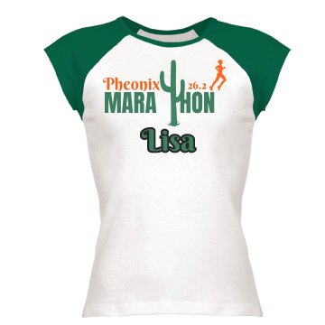 Pheonix Marathon Junior Fit Bella 1x1 Rib Ringer Tee