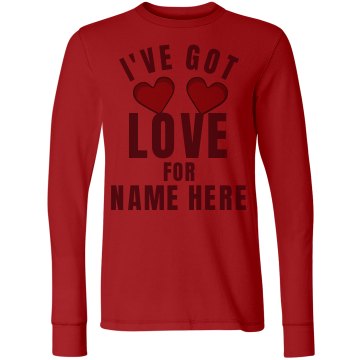 I've Got Love For Joe Junior Fit Bella Long Sleeve Thermal Tee