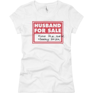 Husband For Sale Junior Fit Basic Bella Favorite Tee