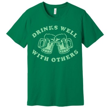 Drinks Well With Others Unisex Gildan Heavy Cotton Crew Neck Tee