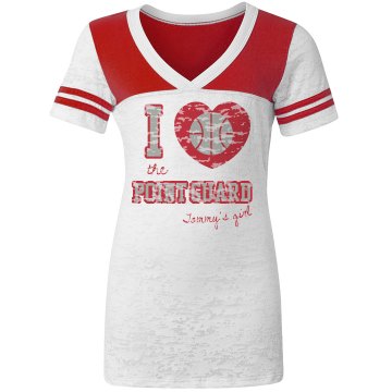 Basketball Girlfriend Tee Junior Fit Augusta 3/4 Legacy Raglan Tee