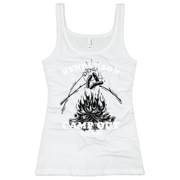 Family Camp Out Junior Fit Bella Longer Length 1x1 Rib Tank Top