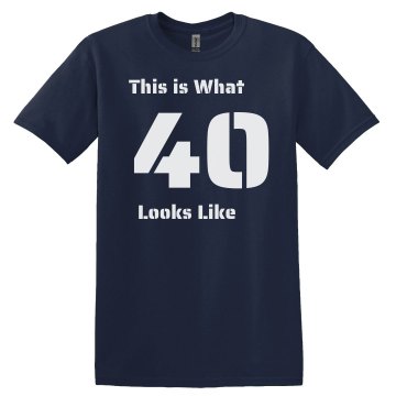 What 40 Looks Like-Men's Unisex Gildan Heavy Cotton Crew Neck Tee