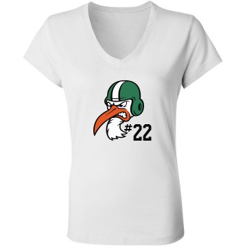 Frisco Hurricanes Ibis Junior Fit Bella V-Neck Jersey Tee