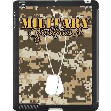 Camo Marine Girlfriend  Black iPad Smart Cover