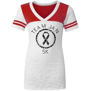 5K Rhinestone Tee Junior Fit Augusta 3/4 Legacy Raglan Tee