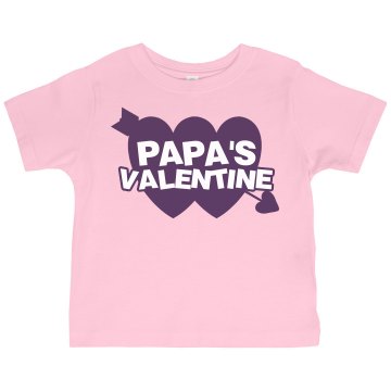 Papa's Valentine Toddler Gildan Ultra Cotton Crew Neck Tee